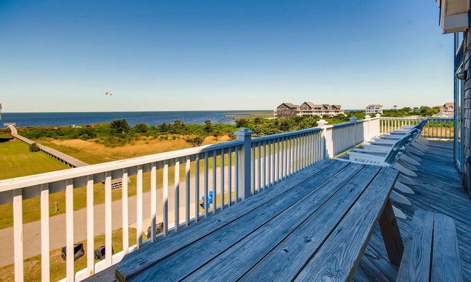 Wind Over Waves House | Semi-Soundfront Home w/Pool, Hot Tub, Elevator, Game Room, Community Boat Ramp
