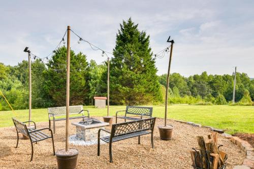 Mill Spring House | Serene Mill Spring Getaway with Yard and Fire Pit!