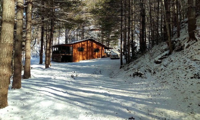 Sylva House | Serene, with a creek.