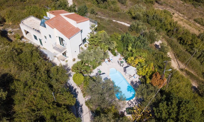 Exopoli Villa | Shiny villa Adriana into green nature overlooking Georgioupolis bay.