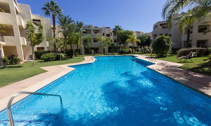 Roda Apartment | Short walk to Roda golf course 1st tee. 5 minutes drive to wonderful beaches
