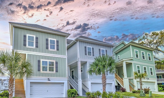 Folly Field House | Sleeps 60+, 18-Bedroom Coastal Retreat – 3 Homes Side-by-Side, Private Pools