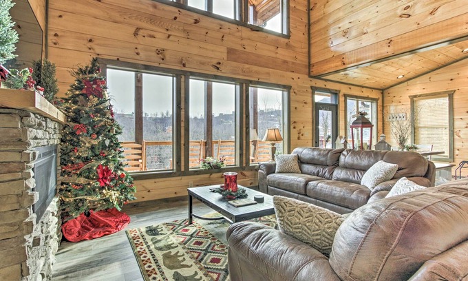 Chalet Village North Cabin | Smoky Mountain Hideaway w/Hot Tub, Deck & Views!
