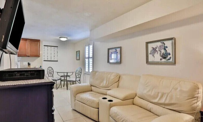 Flagler Beach Condo | Snowbirds 50% -Unit 1-1BR -50 ft Flagler Beach located downtown!-