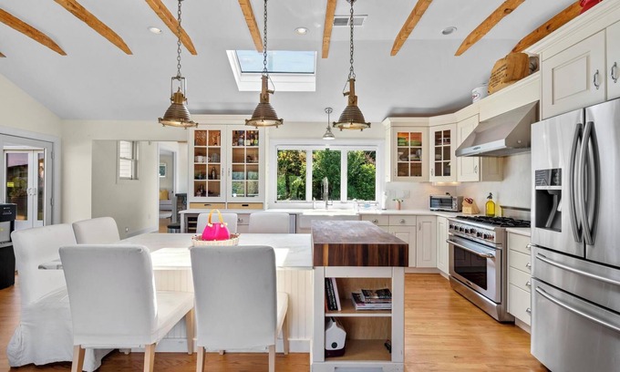 New Fairfield House | Spacious 4-BR house in lake community with beach access and swim-in-place spa.