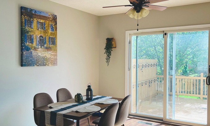 Lewis Center House | Spacious 5-bedroom house in Lewis Center with a dedicated workspace and patio