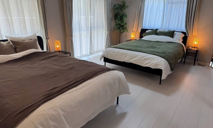 Sasebo Apartment | Spacious and comfortable with 3 double beds.