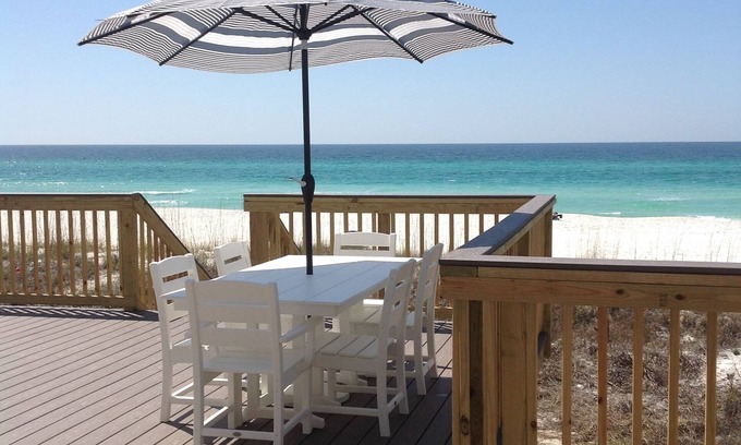 Sunnyside House | Spacious Beachfront House on Desired West End of PCB - Just 17 Steps to Sand!