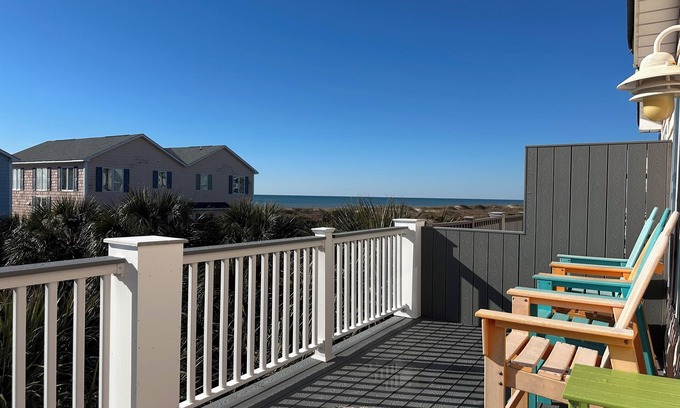 Atlantic Beach House | Spacious ocean view home. Just a 3 minute walk to the beach!