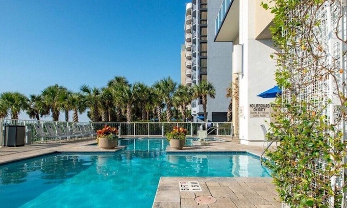 Myrtle Beach Condo | Spacious two bedroom suite at Ocean 22 by Hilton, oceanfront resort. Book now!