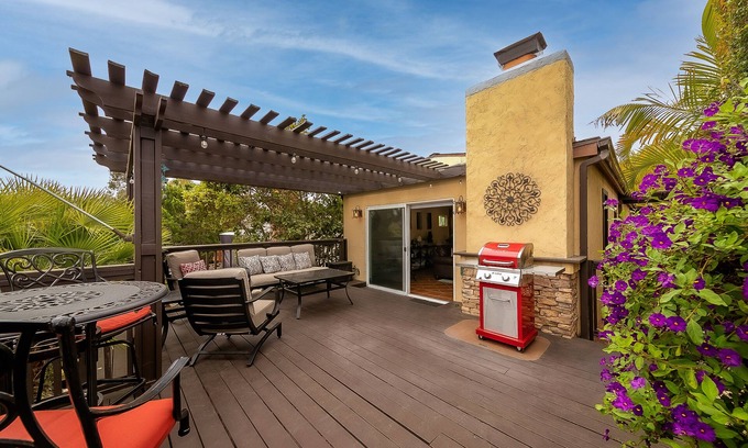 Bay Park House | Spanish-style home in the hills with canyon views, furnished deck, AC, & WiFi