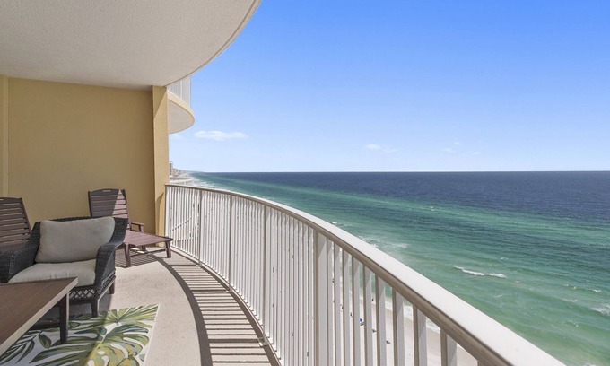 West Panama City Beach Condo | Spectacular beachfront condo! Front row beach chairs included!