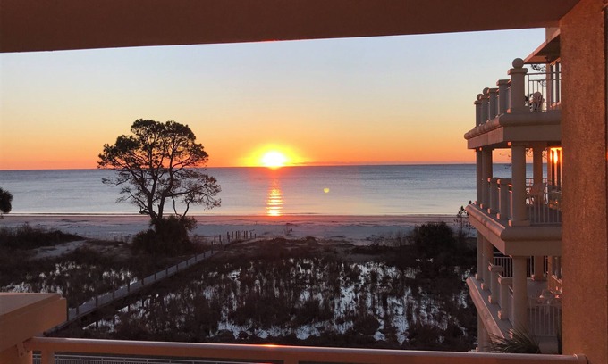 Daufuskie Island Villa | Spectacular ocean view from the wrap around balcony. n