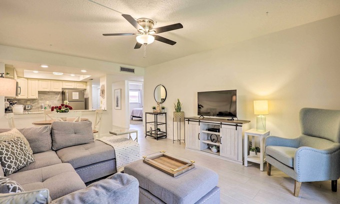 Crescent Beach Condo | St Augustine Getaway w/Porch: 1 Block to Beach!