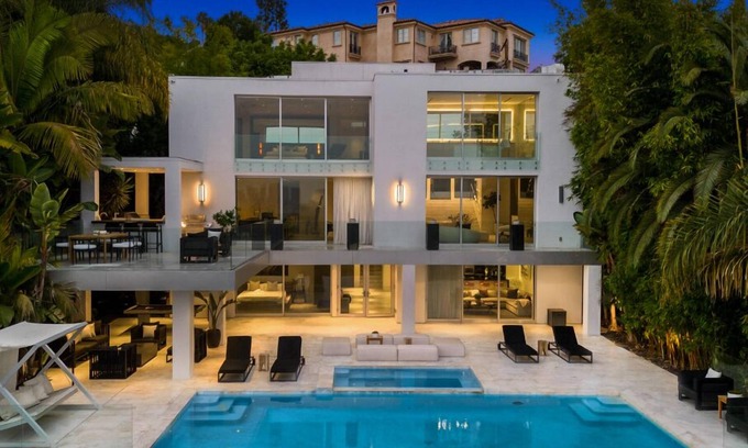 Hollywood Hills West House | St Ives Modern - Modern St Ives Estate with Theater, Pool, and Views
