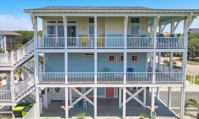 Yaupon Beach House | Stairway to Haven: Home in Yaupon Beach with Private Pool, Spectacular Views, Ea
