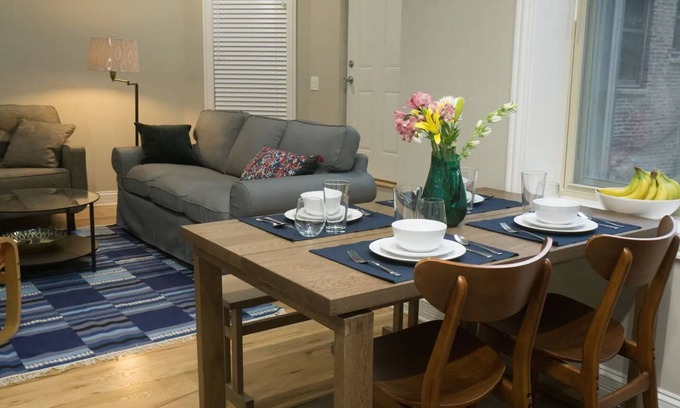 Rush and Division Apartment | Steps to Mag Mile, 2 BD, fast Wi-Fi, W&D