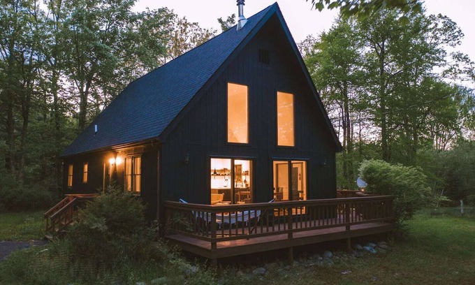 Kerhonkson House | Stony Kill Cabin: A-Frame Kerhonkson Getaway with Modern Kitchen & Firepit
