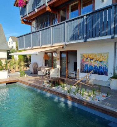 Neuffen Apartment | Studio 22, Terrasse,Pool,Sauna,Ofen