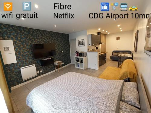 Vaudherland Apartment | Studio Autonome Cosy à Paris CDG