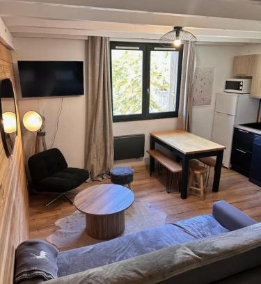 Les Claux Apartment | Studio avec mezzanine aménagée 2min des pistes, avec 1 chambre et 1 coin montagne