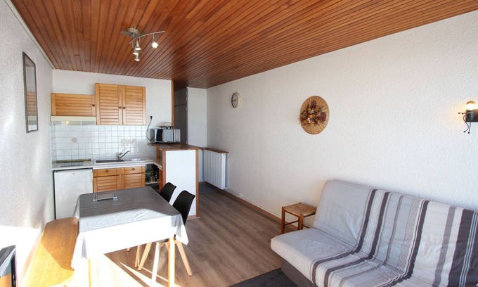 Chamrousse Apartment | Studio cabin near slopes with kitchenette