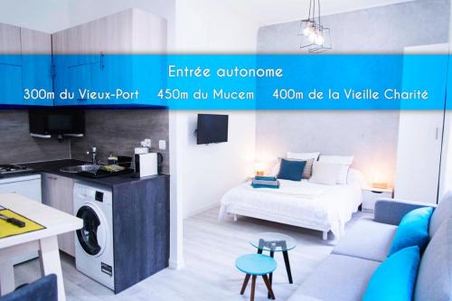 La Joliette Apartment | Studio Cathédrale Vieux-Port - Mucem - Vieille Charité