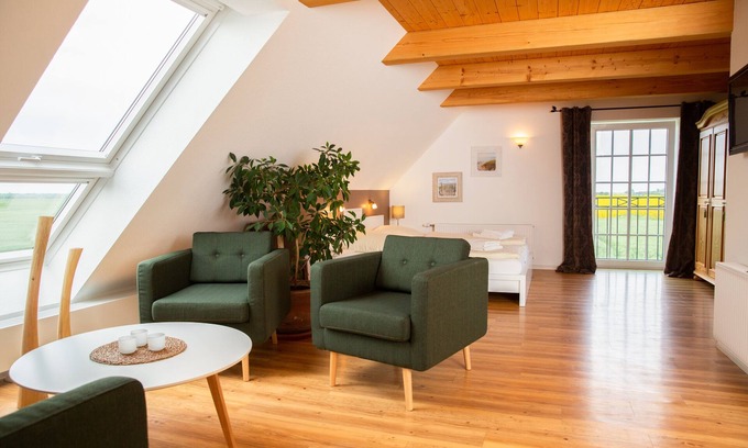 Fehmarn Apartment | Studio flat with distant views and fireplace