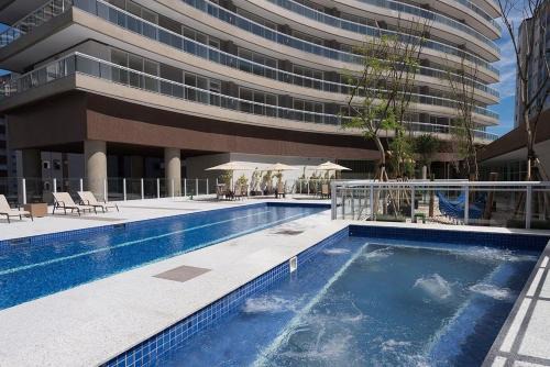 Pompeia Apartment | Studio moderno em condomínio de luxo pé na areia