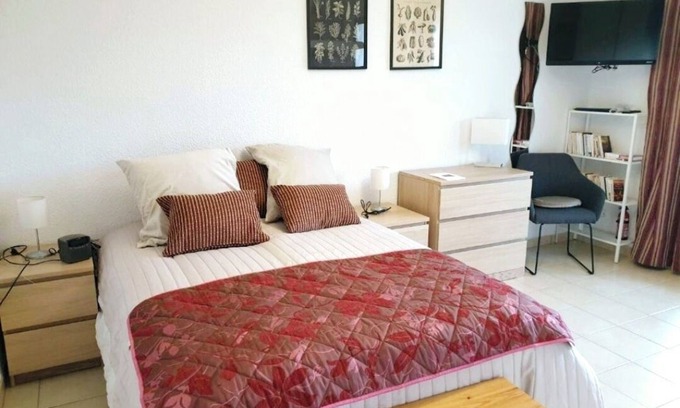 Montbrun-les-Bains Condo | Studio Montbrun-les-Bains, Le Hameau des Sources, village view and Mont Ventoux