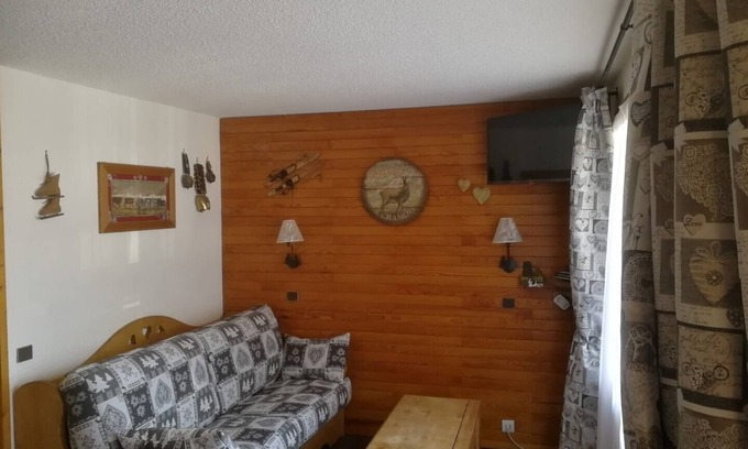 Macot-la-Plagne House | Studio Plagne Bellecote ski-in ski-out