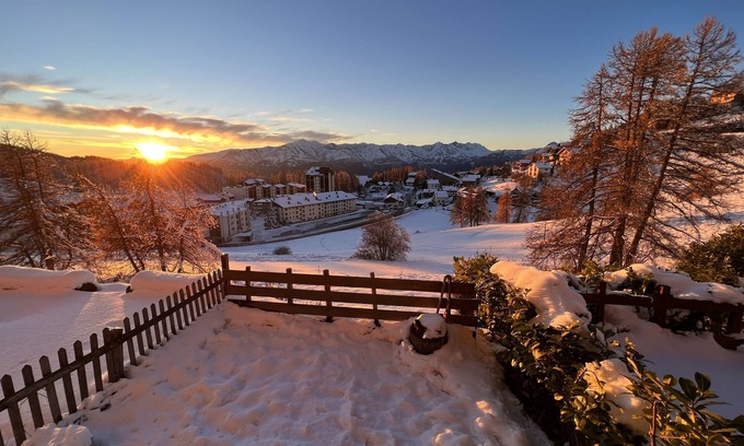 Valberg Apartment | Studio with garden and breathtaking view of Valberg and Saint Honorât