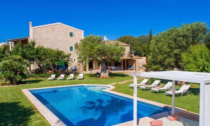 Son Servera Villa | Stunning Holiday Home “Finca Rafal” with Garden, Pool, Terraces & WiFi; Parking Available
