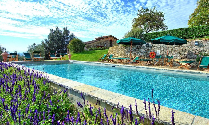 San Donato in Collina Villa | Stunning private villa with private pool, A/C, WIFI, TV and panoramic view, close to Florence
