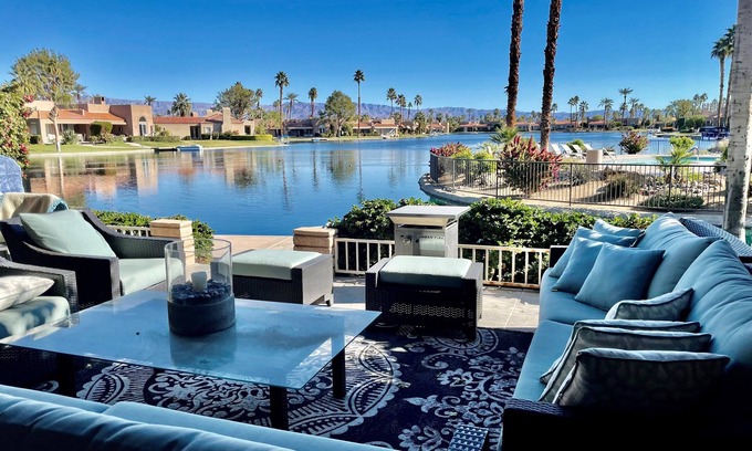 Rancho Mirage Condo | STUNNING LAKEFRONT HOME! High ceilings, GORGEOUS VIEWS and Modern Space!