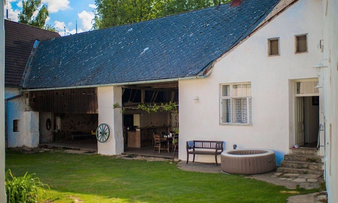 Kojetice House | Stunning private villa for 22 guests with WIFI, hot tub, patio, pets allowed and parking