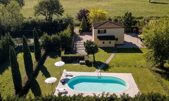 Santarello Villa | Stunning private villa with private pool, WIFI, A/C, patio, panoramic view, close to Montepulciano