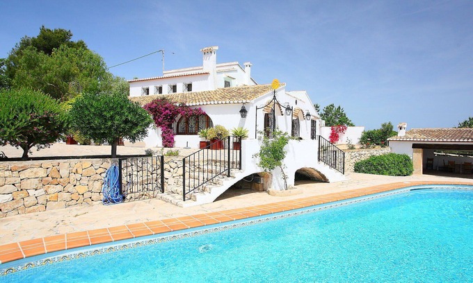 Fustera Villa | Stunning private villa for 10 people with private pool, A/C, WIFI, TV, patio and panoramic view