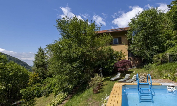 Pisogne Villa | Stunning private villa for 16 people with private pool, WIFI, TV, patio and pets allowed