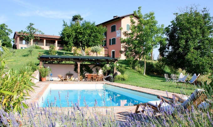 Soglio Villa | Stunning private villa with A/C, private pool, WIFI, TV, patio, panoramic view and parking
