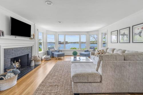 Dennis Port House | Stunning Waterfront Home with Hot Tub Deck Fire Pits and Office