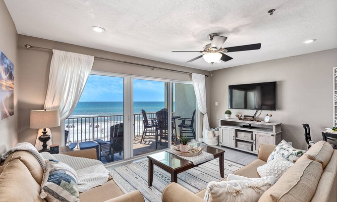 Seagrove Beach Condo | Stylish oceanfront condo w/pool access, private W/D, ocean views, & central AC