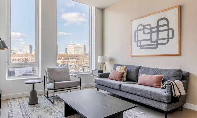Columbus Park - Andrew Square Apartment | Stylish South End Studio w/W/D & Gym, nr Whole Foods, by Blueground