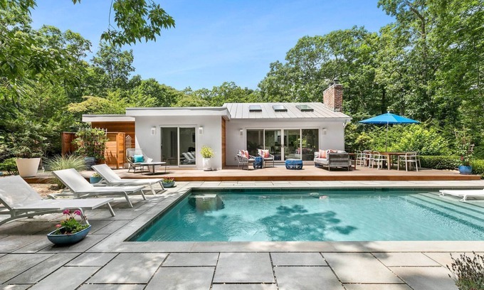 East Hampton House | Summer oasis with heated pool in Northwest Harbor, East Hampton.