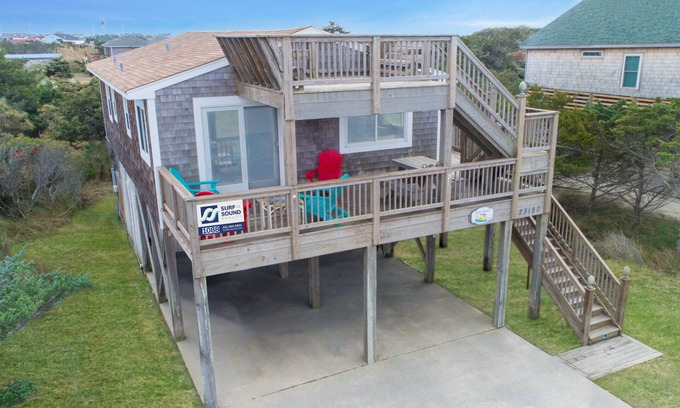 Rodanthe House | SUMMER SAVINGS - Soundside Rodanthe Home with Hot Tub, Outdoor Bar, Beach Nearby