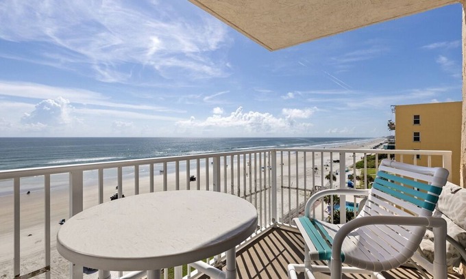 New Smyrna Beach Condo | Sunlit Corner Beachfront Retreat Walk to Flagler & Ocean Views