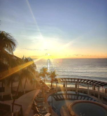 Playacar Fase I Hotel | SUNSET FISHERMEN BEACH & SPA RESORT-Optional All Inclusive- 3 UNITS CHOICE-ROOM - 344A Ocean view with terrace- ROOM 344B No terrace, View from window to park - STUDIO 344C Ocean View Studio for 2- Playacar, Phase 1