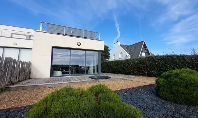 Ile-Tudy Villa | Superb new architect villa, facing Teven beach