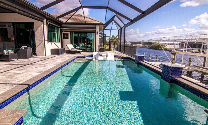 Burnt Store House | Tarpon Cove Luxury Home with Heated Pool and Gulf Access