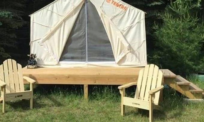 Grawn RV Rental | Tentrr Signature Site - Pine Meadows - Coleman Cooking Site